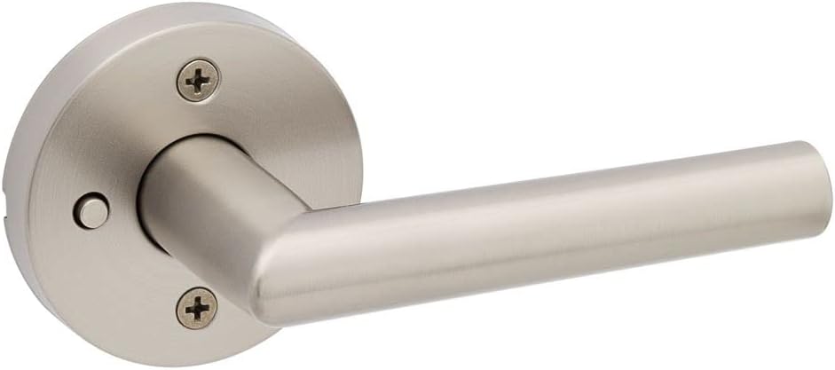 Kwikset Milan Privacy Locking Door Handle, Interior Lever with Keyless Lock