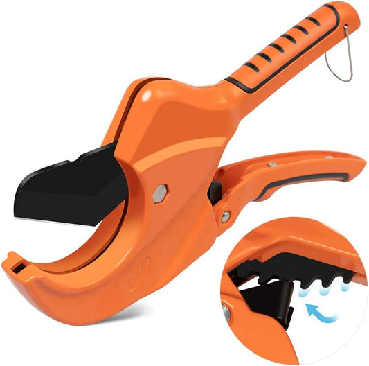 Ratchet PVC Pipe Cutter,Cuts up to 2-1/2"PEX,PVC,PPR and Plastic Hoses