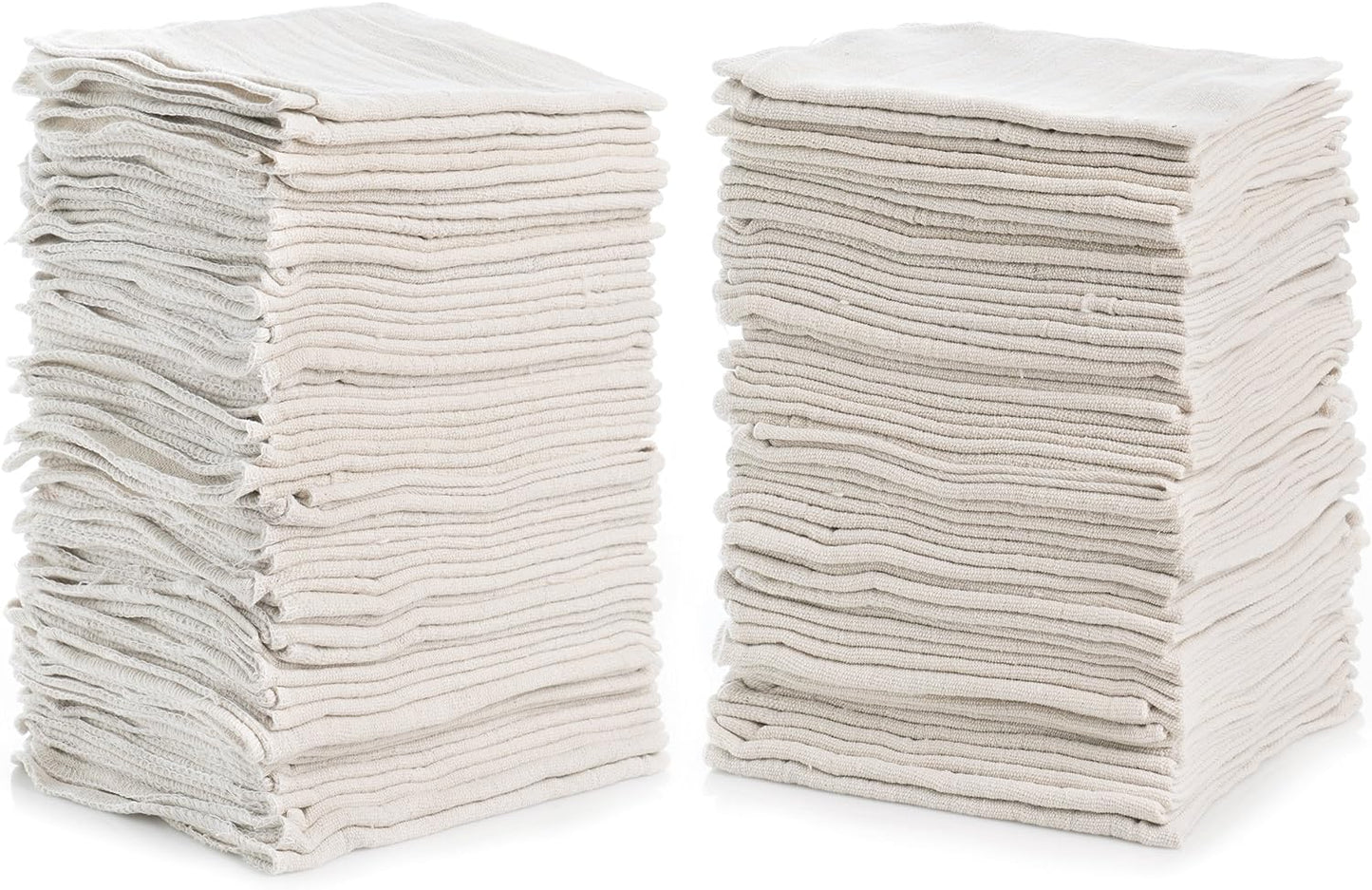 Shop Towels 14”x12”, White, (Pack of 100)