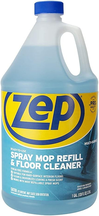 Zep Industrial Multi-Surface Floor Cleaner - 1 Gallon, (Case of 4) ZUMSF128 - All-Purpose Floor Cleaner (Spray Mop Refill)