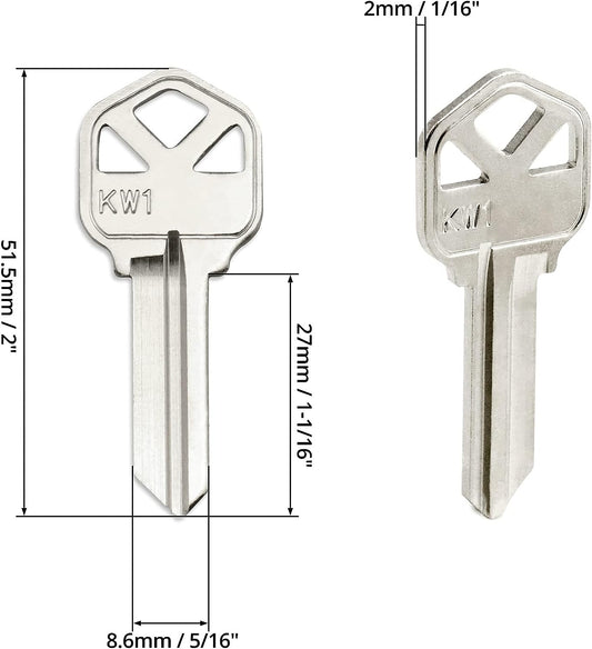 Blank Key Blanks, Pack of 50 Copper Structures Key for (KW1) Kwikset