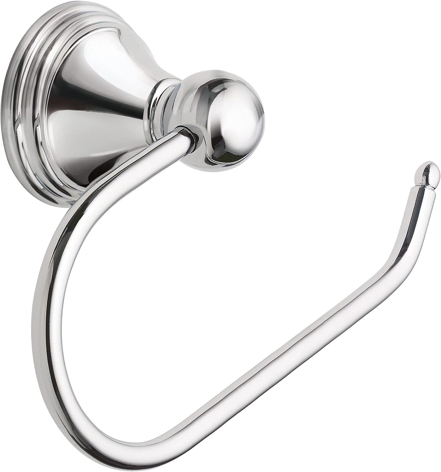 Moen Preston Collection Chrome Single Post Toilet Paper Holder, Wall Mounted Hanging Toilet Tissue Holder