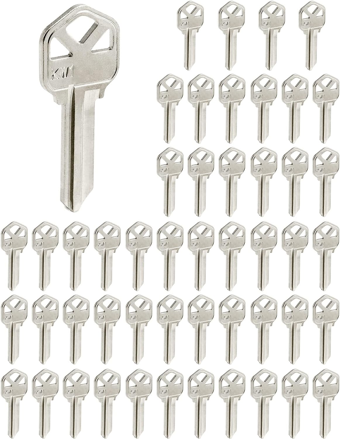 Blank Key Blanks, Pack of 50 Copper Structures Key for (KW1) Kwikset