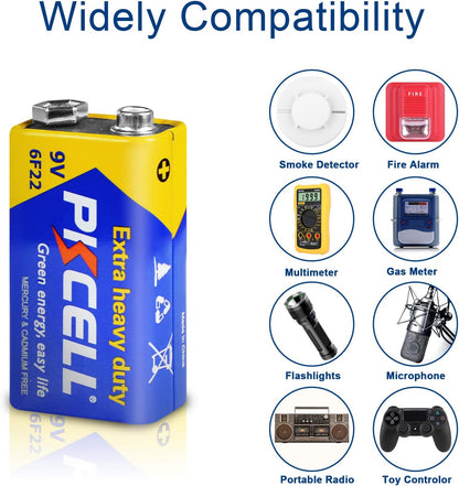 PKCELL 9V Dry Battery (24 Count)