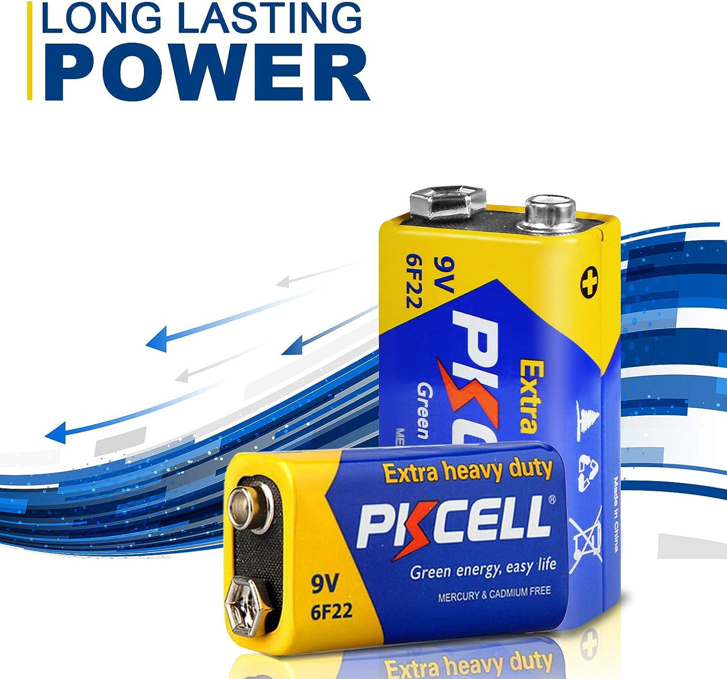 PKCELL 9V Dry Battery (24 Count)