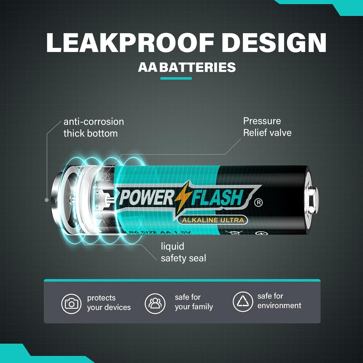 POWER FLASH AA Batteries