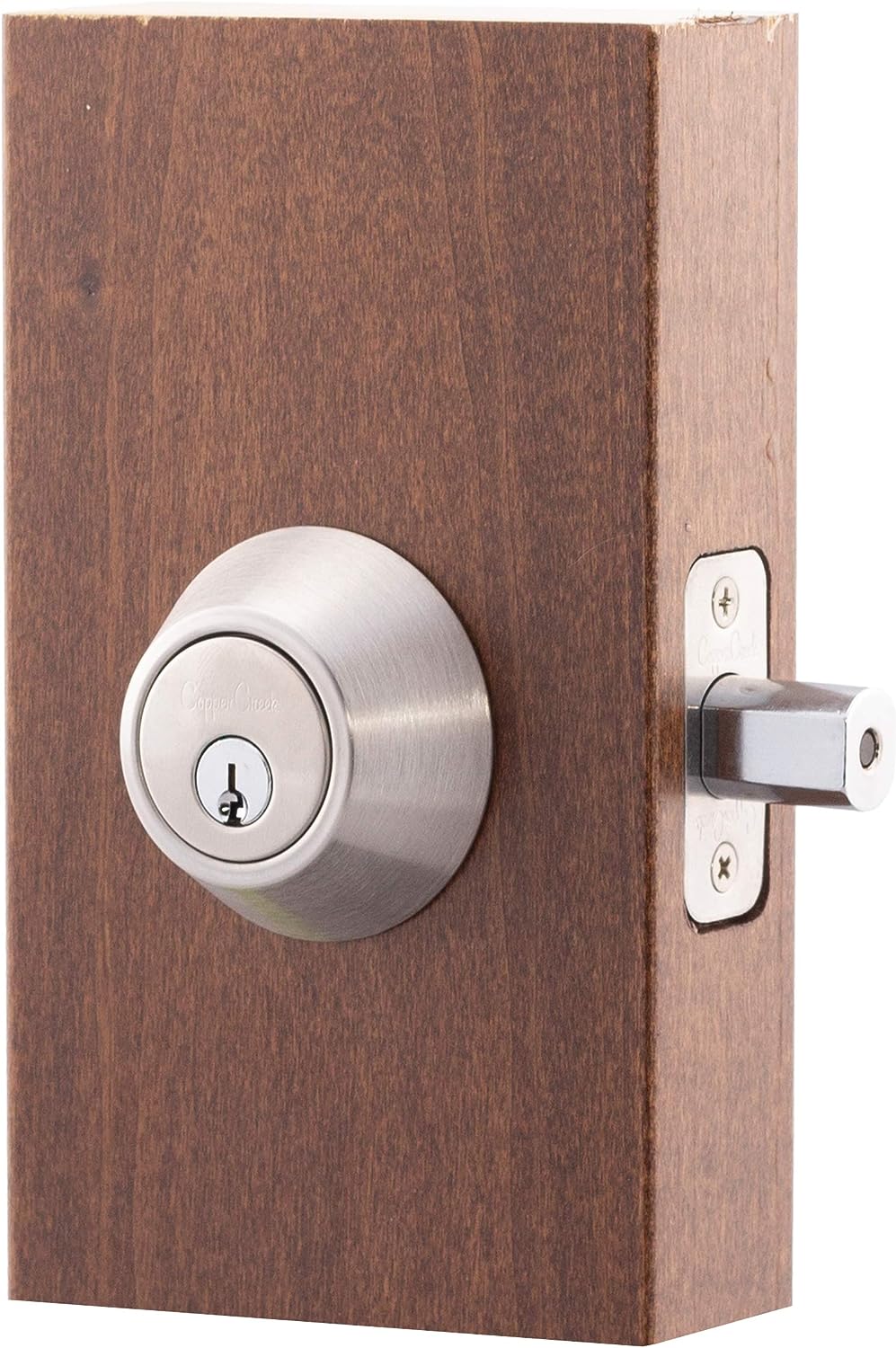 Copper Creek DB2410SS Single Cylinder Deadbolt, Standard Size, Satin Stainless