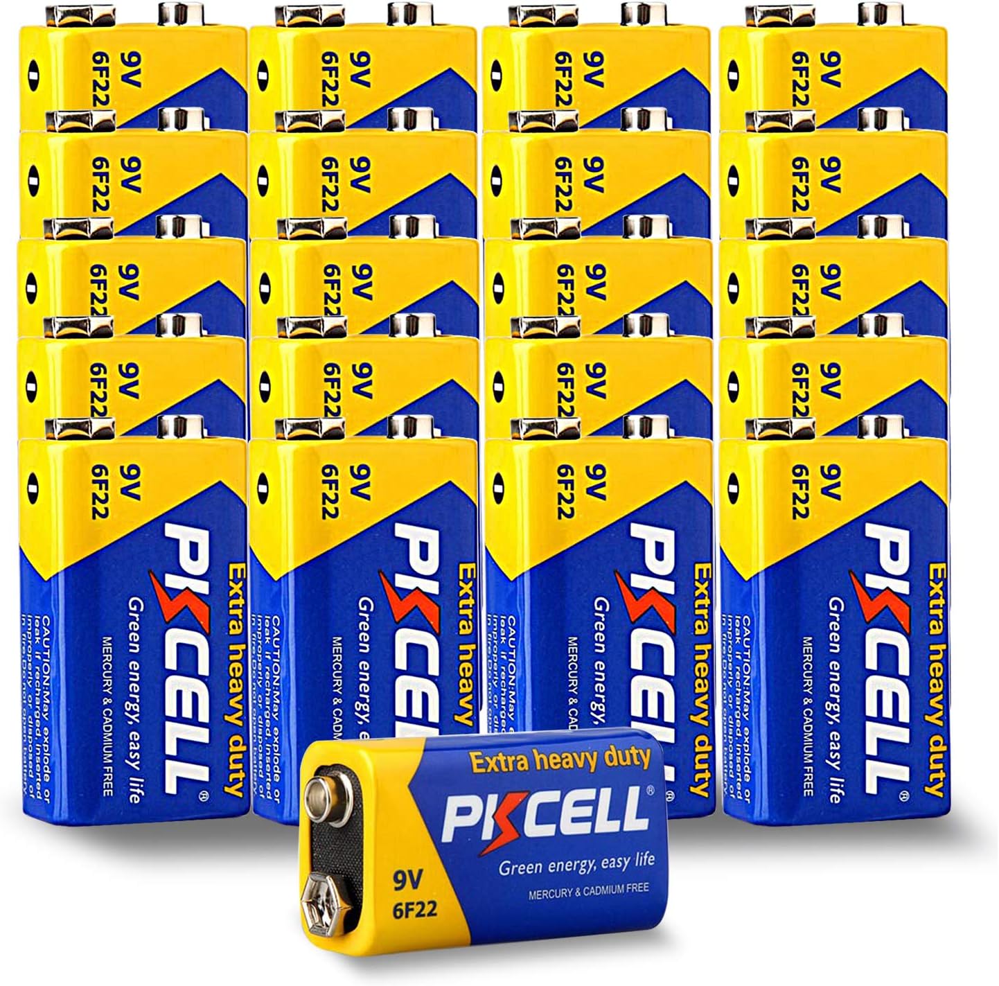 PKCELL 9V Dry Battery (24 Count)