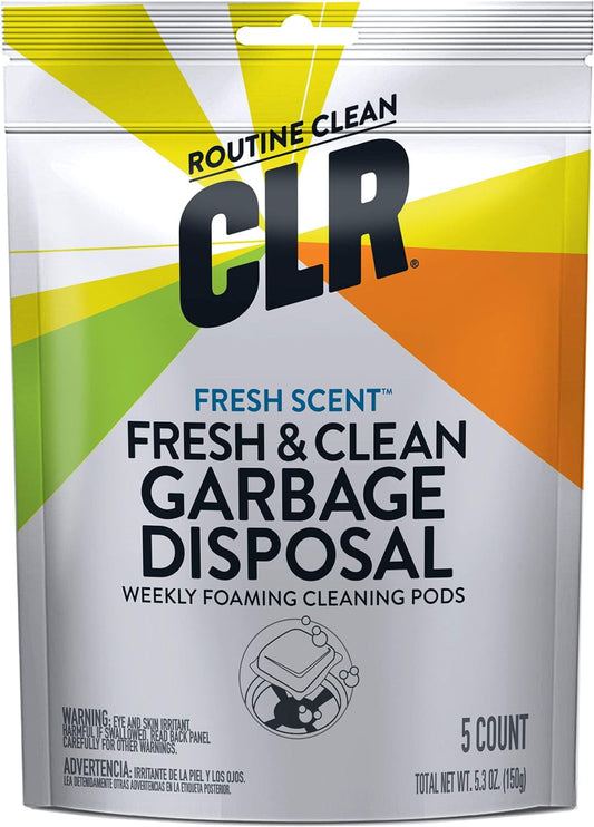 CLR Fresh & Clean Garbage Disposal, Fresh Scent Weekly Foaming Cleaning Pods