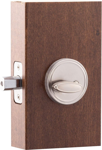 Copper Creek DB2410SS Single Cylinder Deadbolt, Standard Size, Satin Stainless