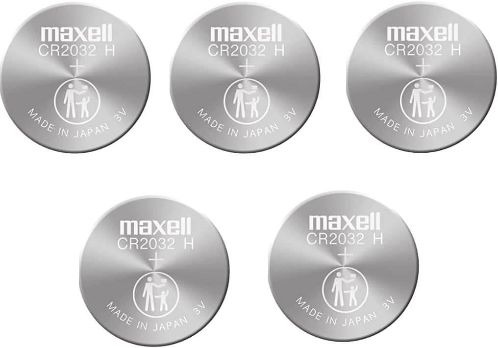 Maxell Micro Lithium Cell CR2032 (pack of 5 Batteries)