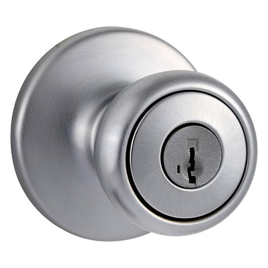 Kwikset 94002-870 Tylo Keyed Entry Knob with Smartkey Security In Satin Chrome